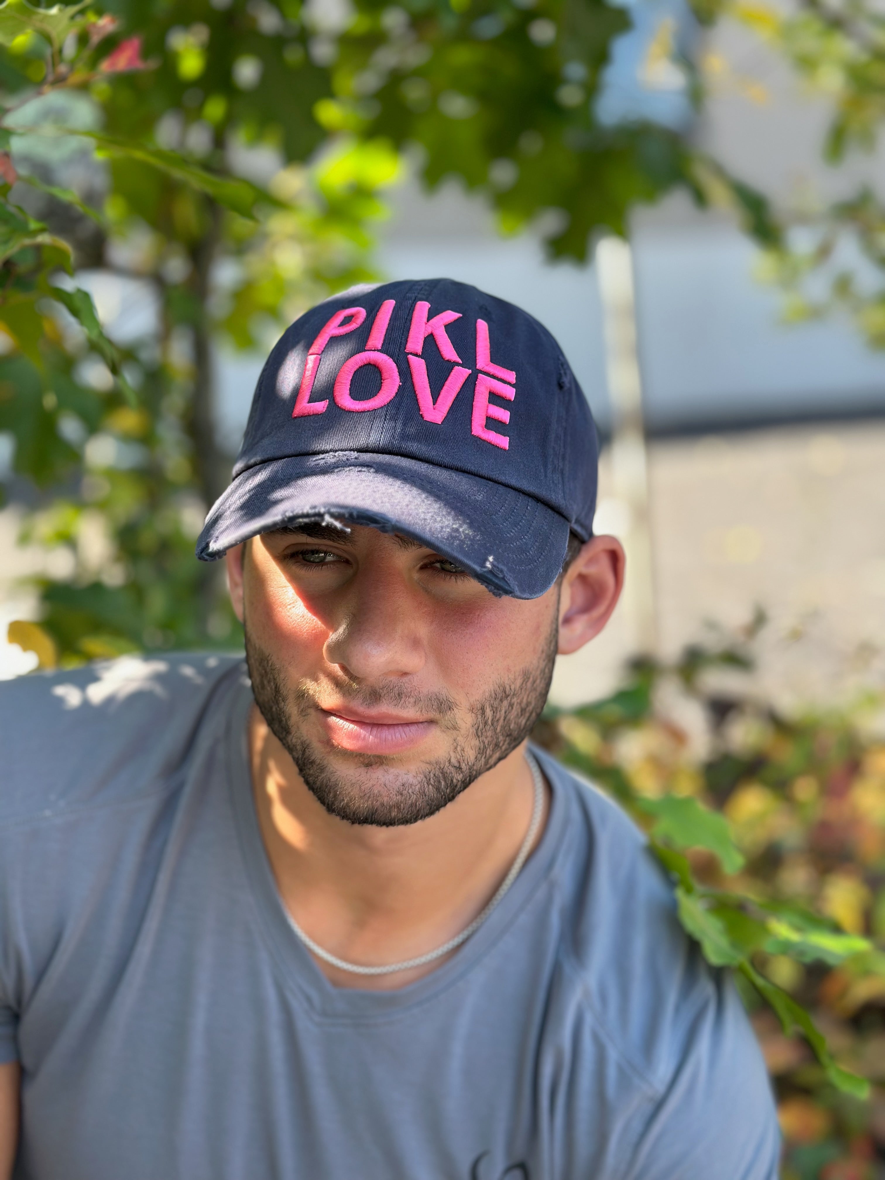 Distressed PIKL Love Pickleball Baseball Cap