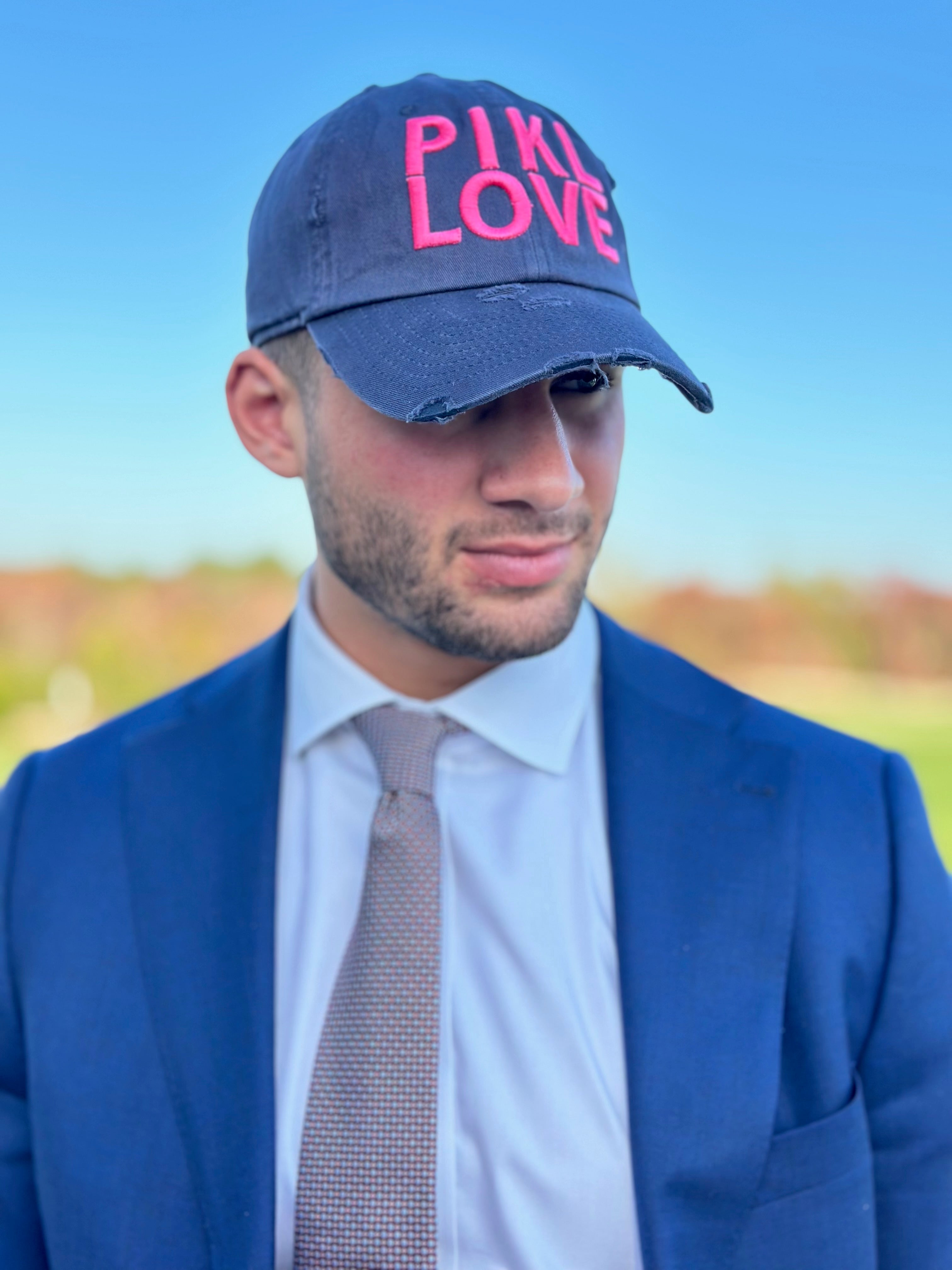 Distressed PIKL Love Pickleball Baseball Cap