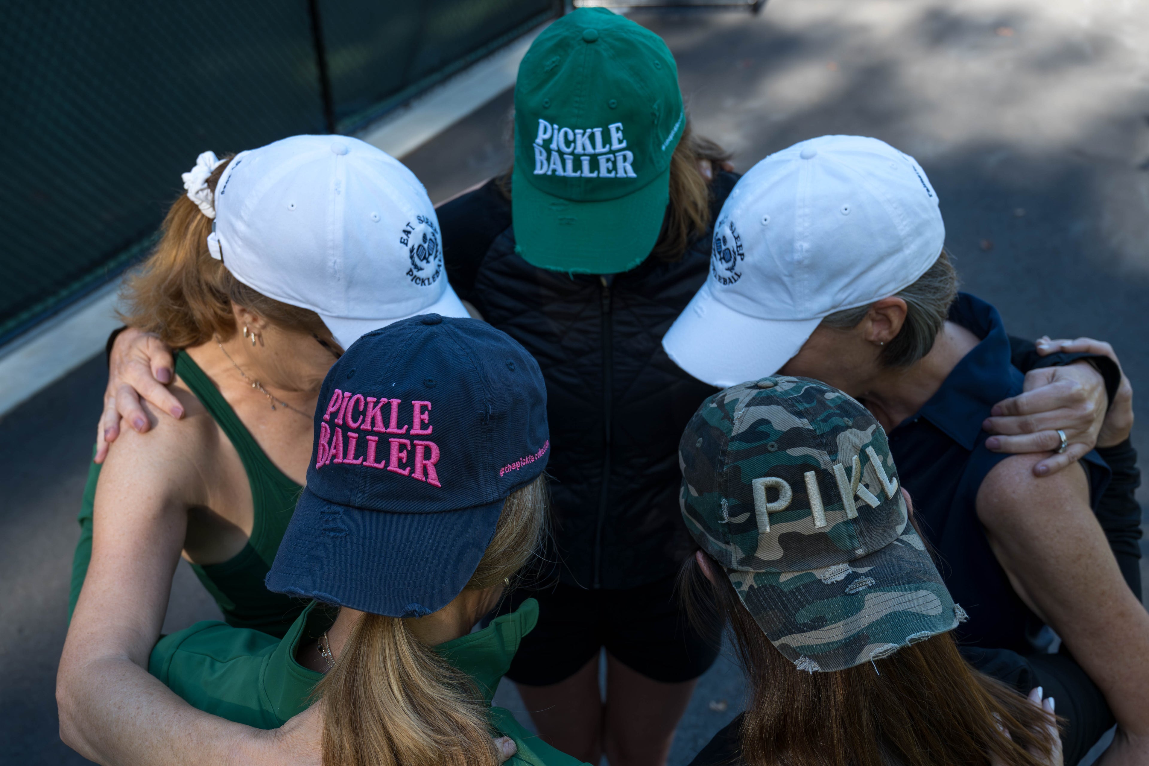 Distressed Pickle Baller Pickleball Baseball Cap
