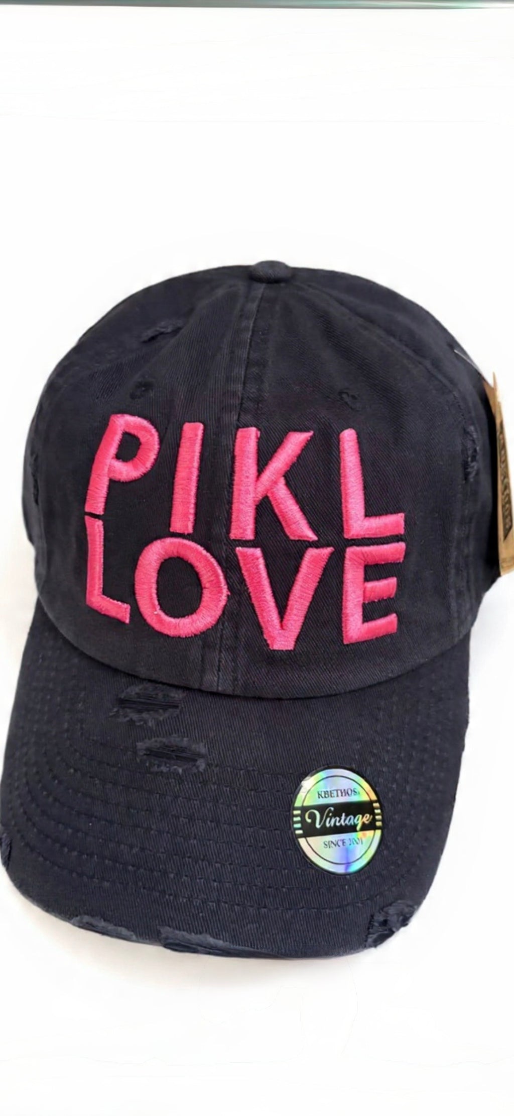 Distressed PIKL Love Pickleball Baseball Cap